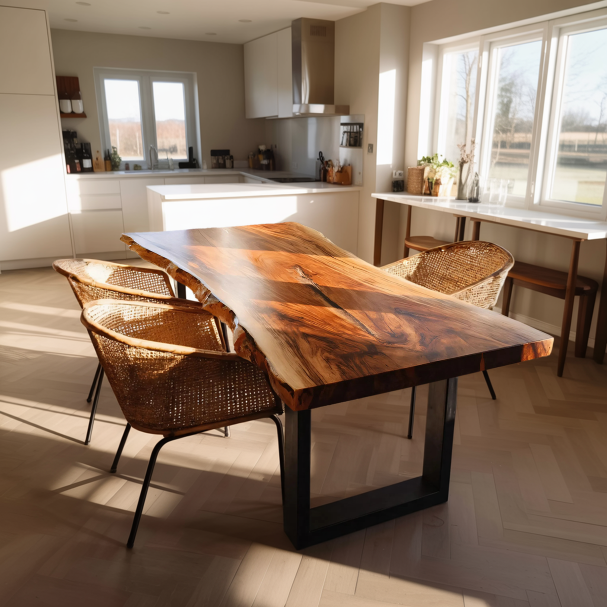 Kitchen Decor Farmhouse Live Edge Dining Table Rustic Look