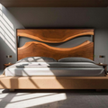 Artistic Live Edge Headboard For Bedroom Centerpiece
