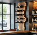 Modern Solid Wood Wine Rack For Living Room And Bar Display