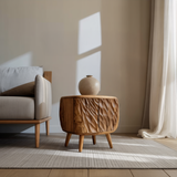 Artistic Carved Side Table For Living Room