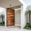 Coastal Pivot Entry Door With Grain Detail For Beach House