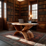 Handcrafted Solid Wood Desk For Home Office And Living Room