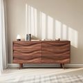 Modern Carved Wave Front Sideboard For Entryway Living Room