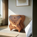 Sculptural Cabinet With Organic Curves And Drawers For Bedroom And Entryway