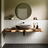Handcrafted Live Edge Vanity For Compact Bathrooms