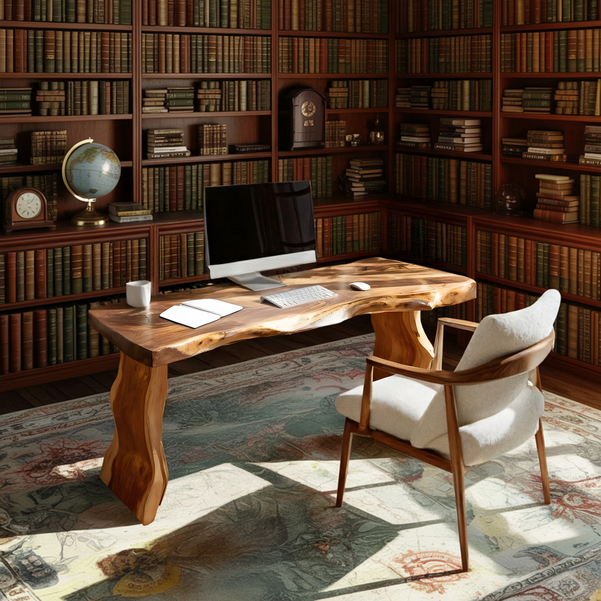 Modern Solid Wood Desk For Bedroom Work And Study Space