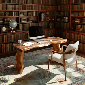 Modern Solid Wood Desk For Bedroom Work And Study Space