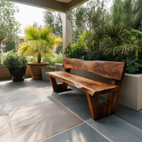 Rustic Outdoor Wooden Bench For Garden Seating