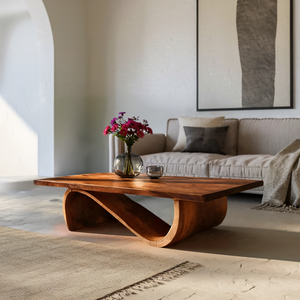 Minimalist Coffee Table Unique Base Design For Living Room