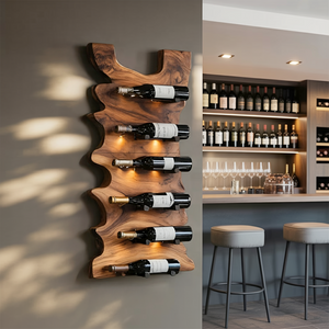 Handcrafted Live Edge Wine Holder For Entryway Design Ideas