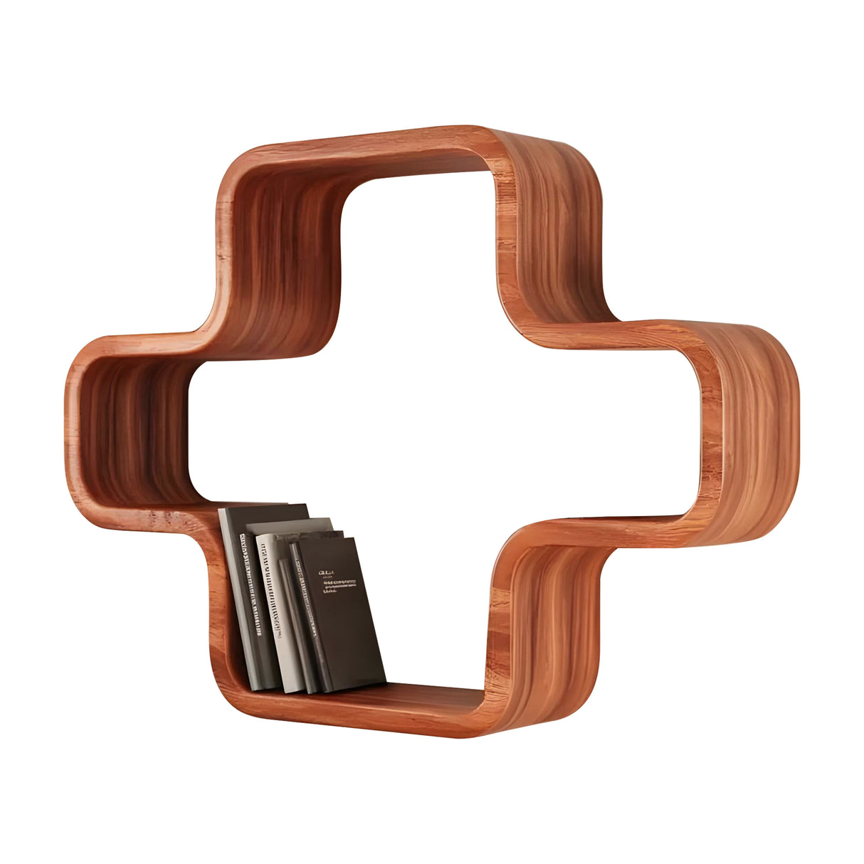 Modern Geometric Wall Mounted Bookshelf For Living Room And Office