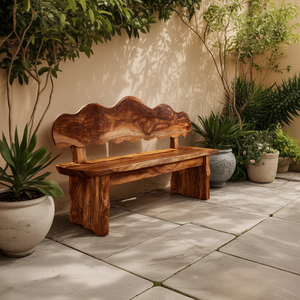 Handcrafted Live Edge Wood Bench For Hallway Furniture