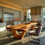 Contemporary Dining Table With Live Edge For Elegant Homes