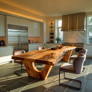 Contemporary Dining Table With Live Edge For Elegant Homes