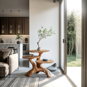 Handcrafted Solid Wood End Table Entryway Design