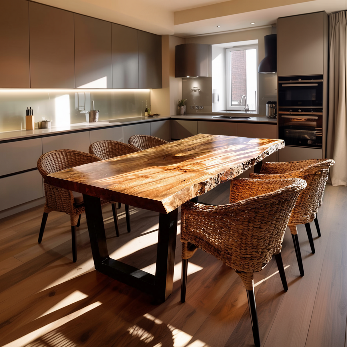 Furniture Decor Handcrafted Live Edge Dining Table Organic