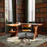 Mid Century Wooden Work Desk For Home Office Interior Design