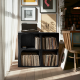 Mid Century Live Edge Record Stand Modern Living Room