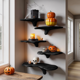 Mid Century Live Edge Mushroom Shelf Halloween Bedroom Styling