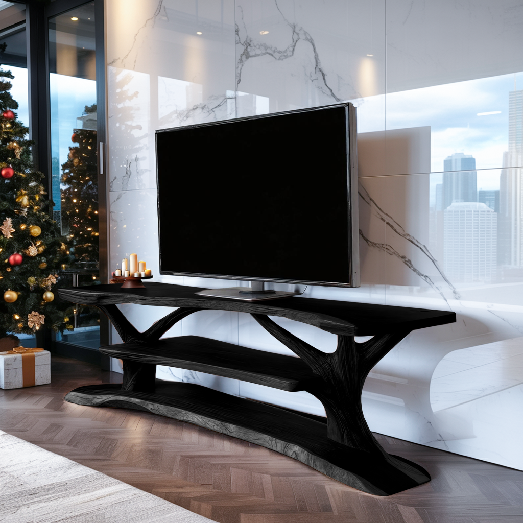 Modern Solid Wood TV Console For Festive Christmas Furniture