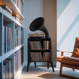 Mid Century Record Console Table For Livingroom