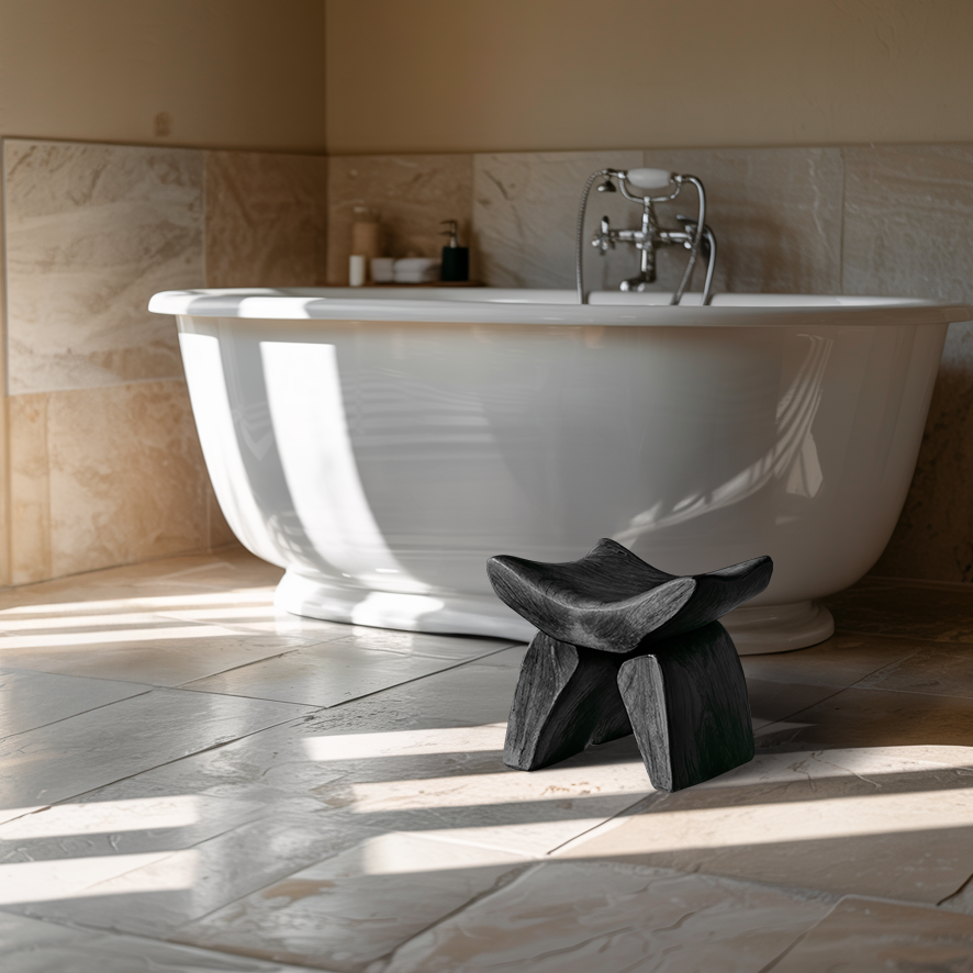 Handcrafted Shower Bench For Spa-Style Bathroom Decor