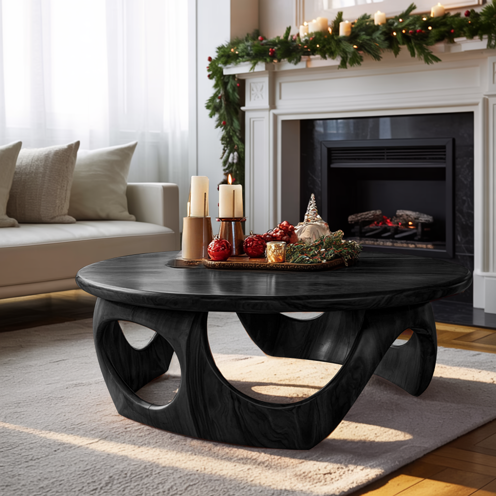 Handcrafted Wooden Coffee Table For Living Room Christmas Style