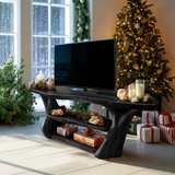Modern Live Edge Entryway TV Stand For Cozy Christmas Decor