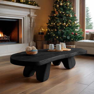 Rustic Wooden Live Edge Coffee Table For Holiday Furniture Decoration