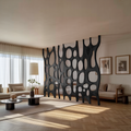 Artistic Sculptural Wood Room Divider For Living Room And Office
