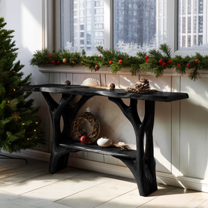 Modern Live Edge Entryway Table For Xmas Bedroom Seasonal Holiday Furniture