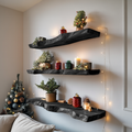 Handcrafted Wooden Floating Shelf For Entryway Christmas Design
