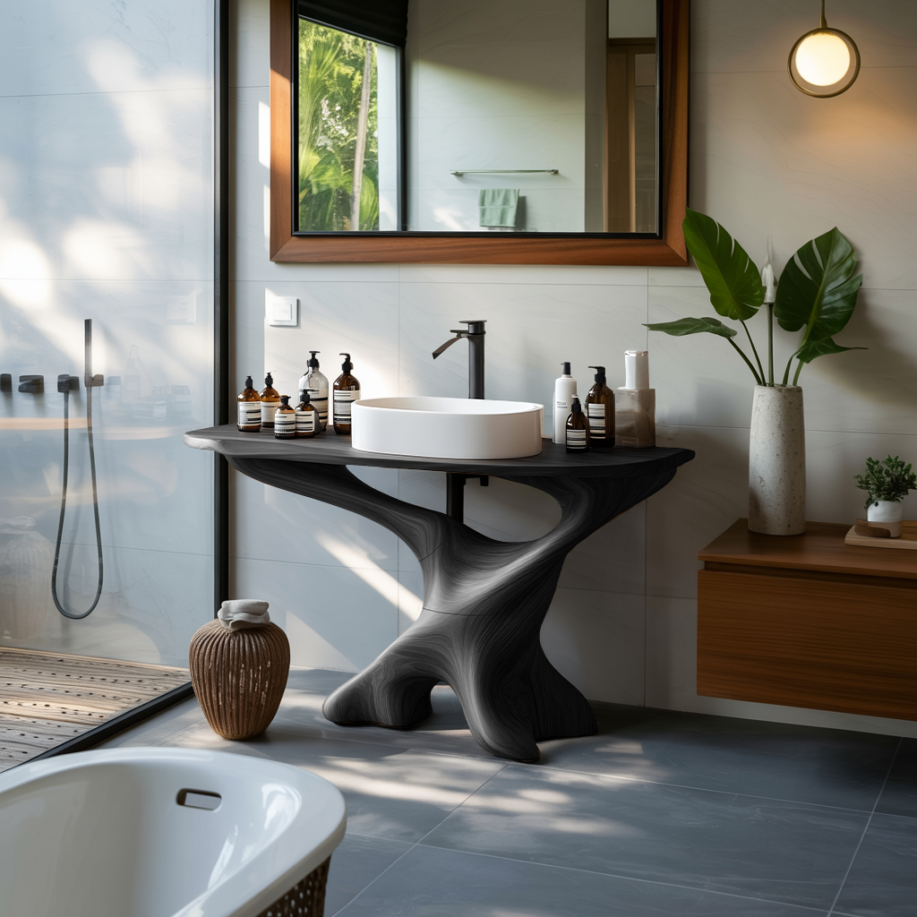 Handcrafted Solid Wood Vanity For Bathroom Decor