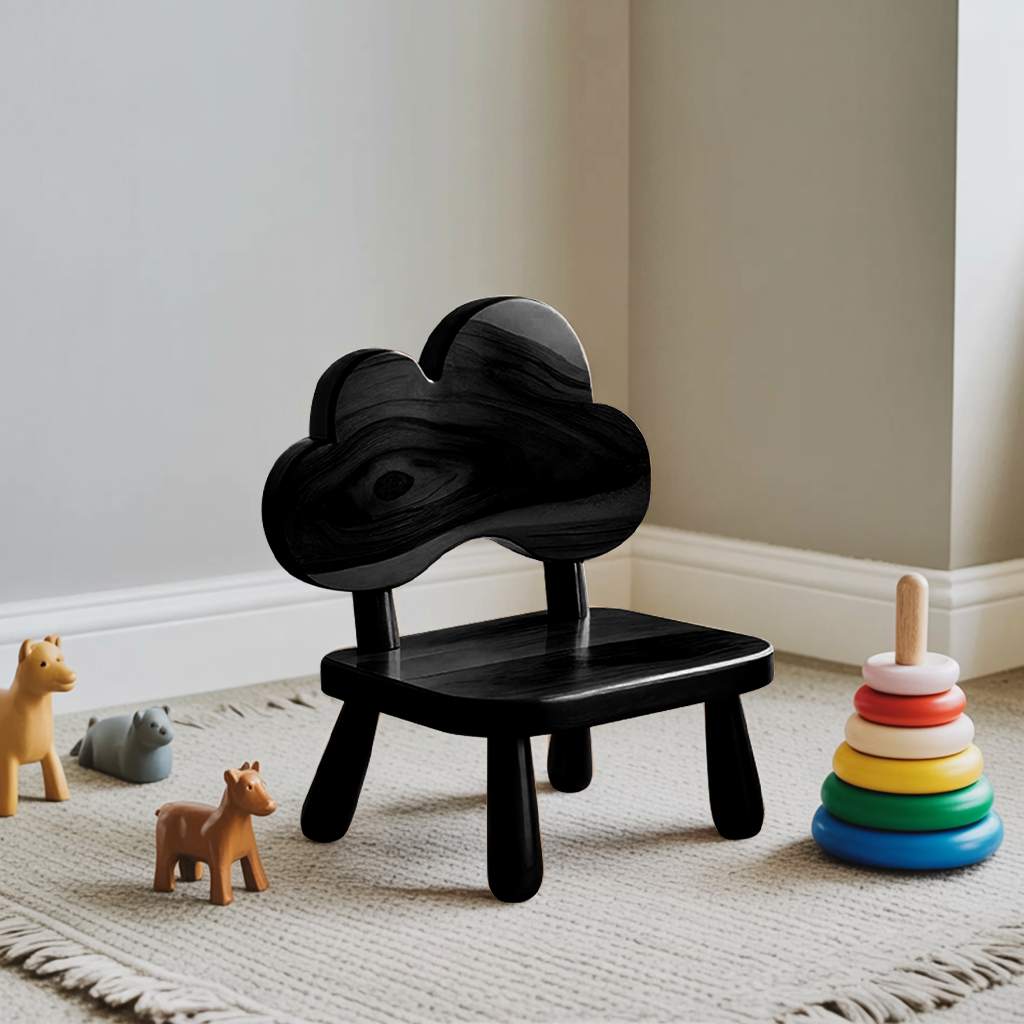 Whimsical Cloud Shaped Kids Chair For Montessori Nursery Or Playroom