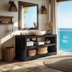 Mid Century Bathroom Storage For Furniture Organization