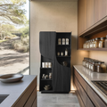 Modern Sculptural Cabinet With Curved Doors For Kitchen And Living Room