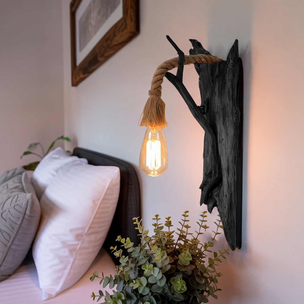 Rustic Wall Lamp For Bedroom And Hallway Lighting