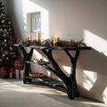 Rustic Modern Solid Wood Console Table For Christmas Living Room Style