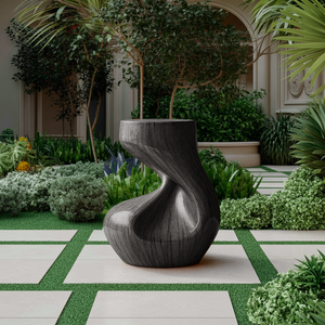 Handcrafted Solid Wood Abstract Sculpture For Entryway