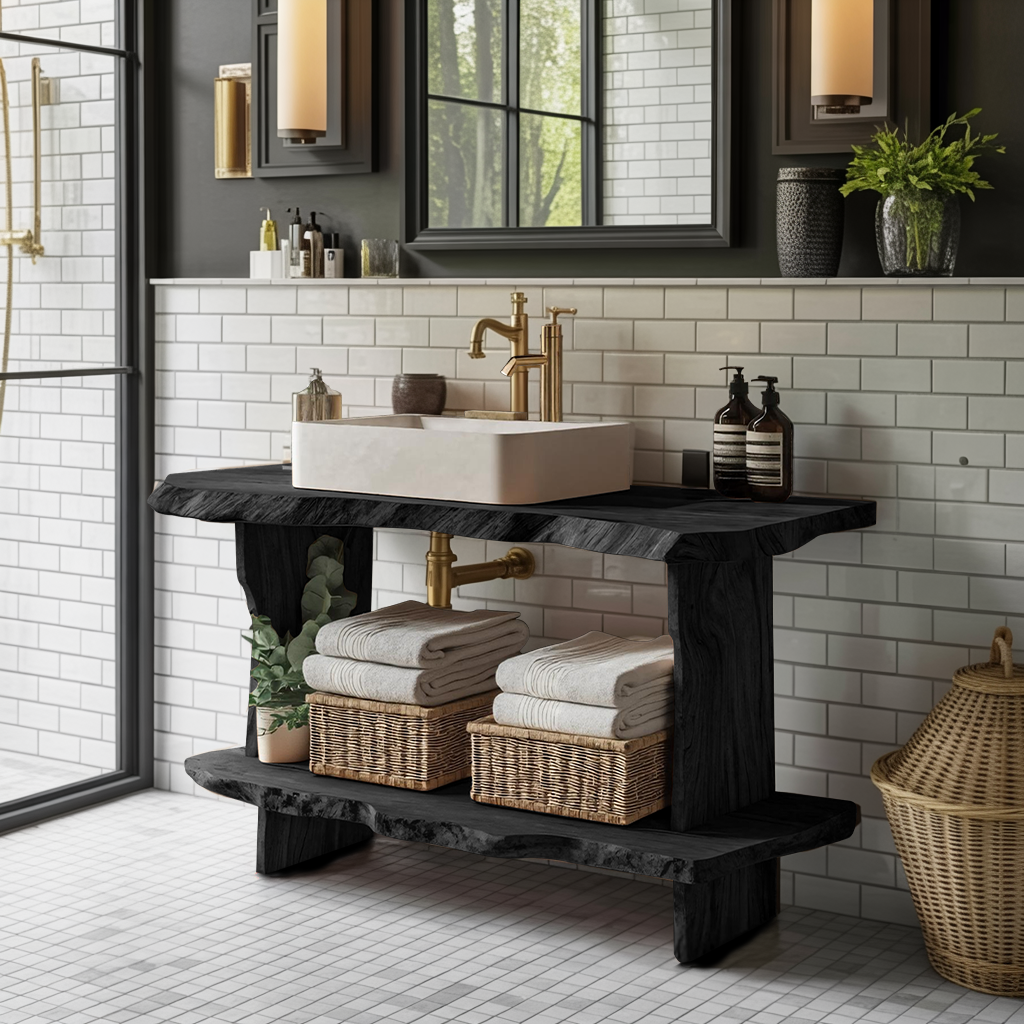 Mid Century Bathroom Cabinet For Elegant Bathroom