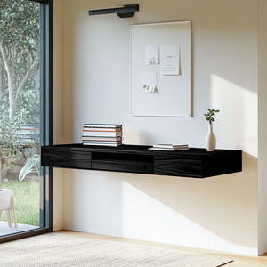 Floating Desk With Hidden Drawers For Home Office