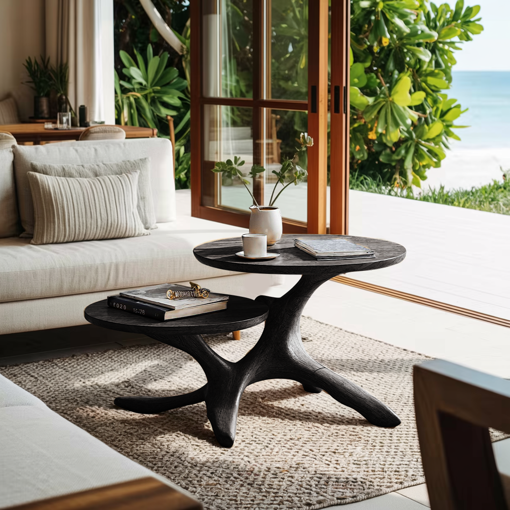 Mid Century Live Edge End Table Entryway Design