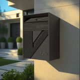 Farmhouse Solid Wood Sculpture Mailbox For Patio Yard Decoration