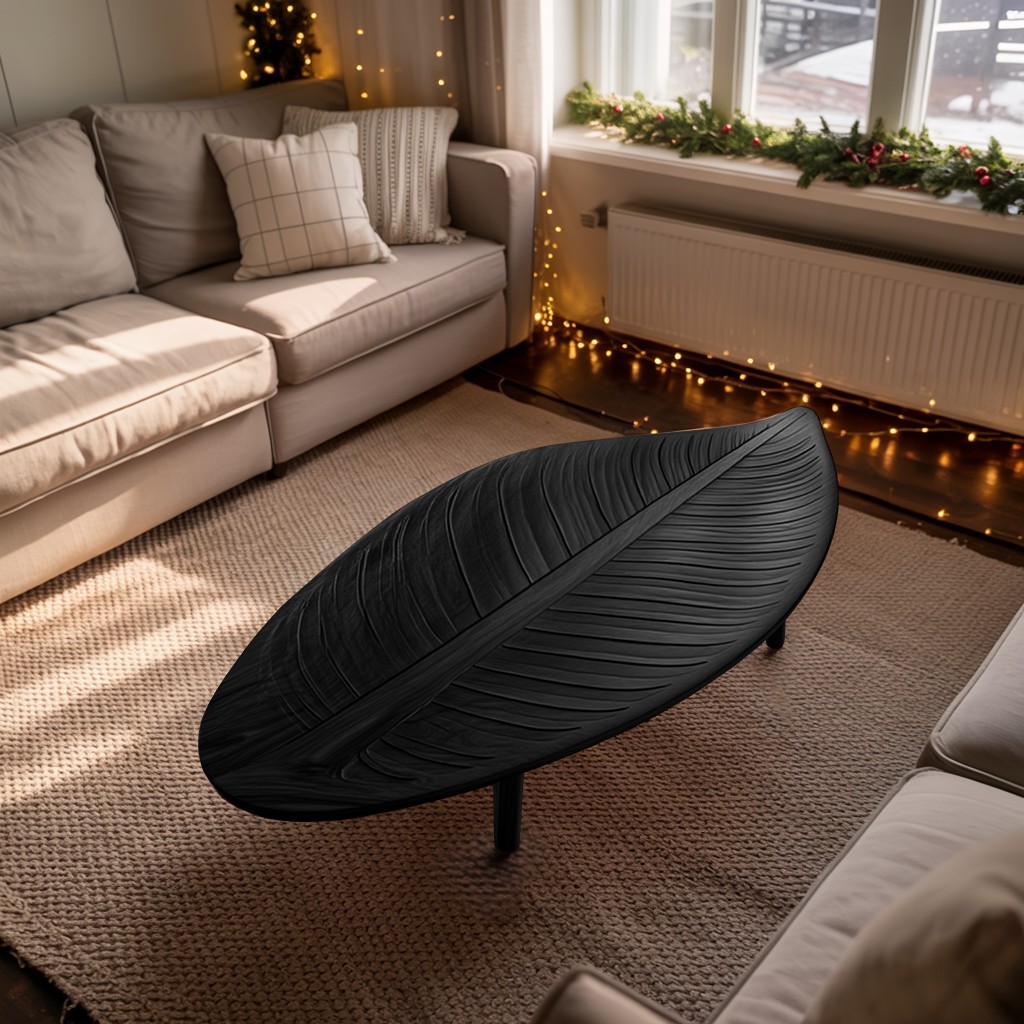 Handcrafted Solid Wood Low Coffee Table For Holiday Entryway Design