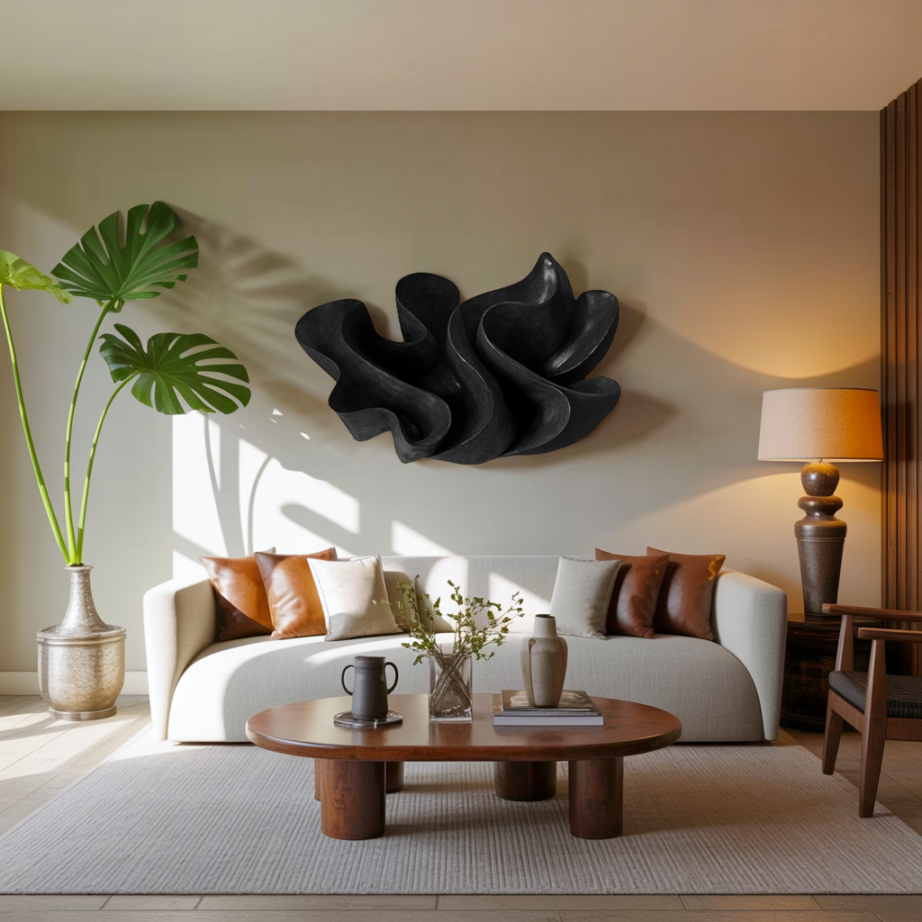 Abstract Wall Sculpture For Modern Living Room Accent