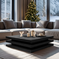 Modern Wooden Live Edge Coffee Table For Holiday Living Room