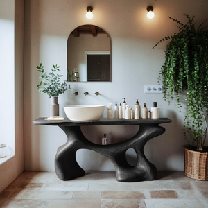 Handcrafted Bathroom Vanity For Organic Home Look