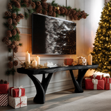 Farmhouse Live Edge Entryway TV Stand For Holiday Home Ideas