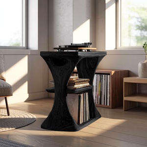 Mid Century Wood Vinyl Cabinet For Livingroom Decor