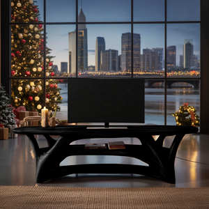 Farmhouse Live Edge Entryway TV Stand For Christmas Design